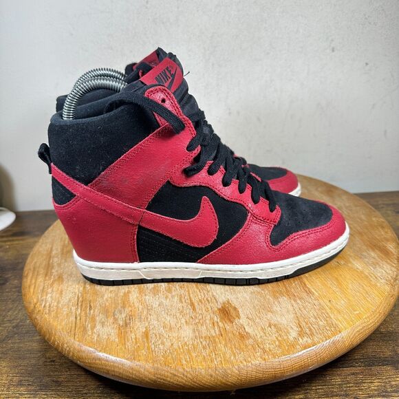 Nike Dunk Sky Hi Hidden Wedge University Red 528899-016 Shoes Womens Size 7.5‎